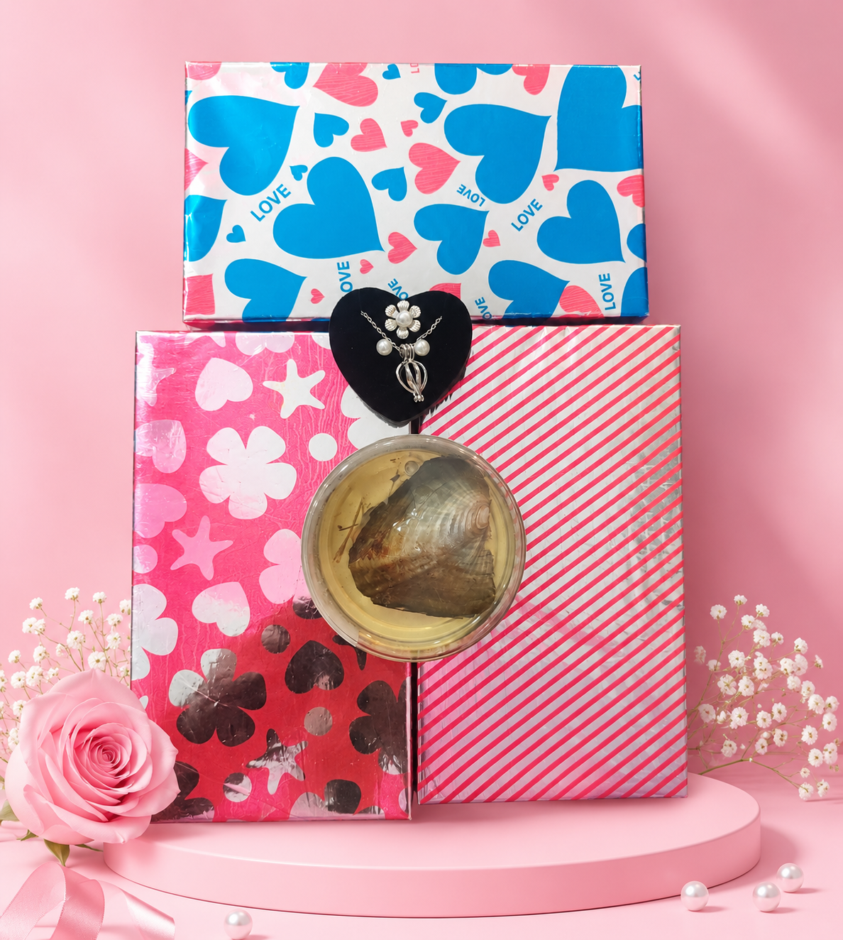 Love Pearl Necklace Gift Box